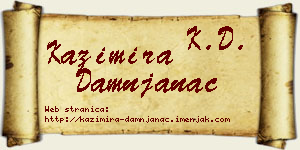 Kazimira Damnjanac vizit kartica